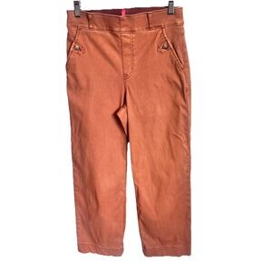 Spanx Stretch Twill Cropped Pants Size Small Copper Bronze Jeans